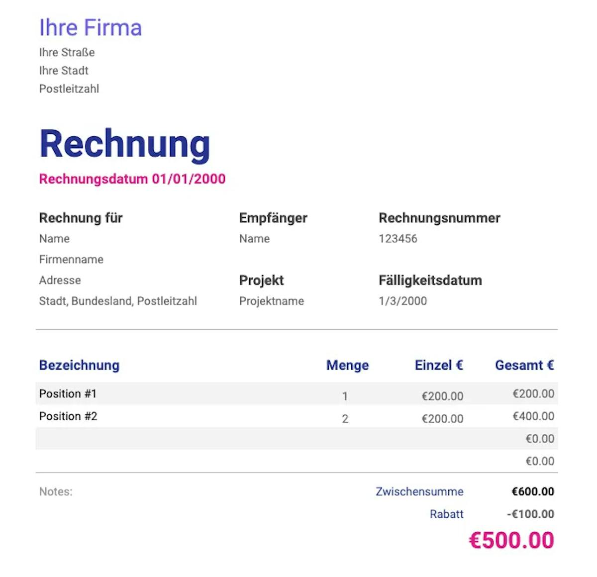 Template document image