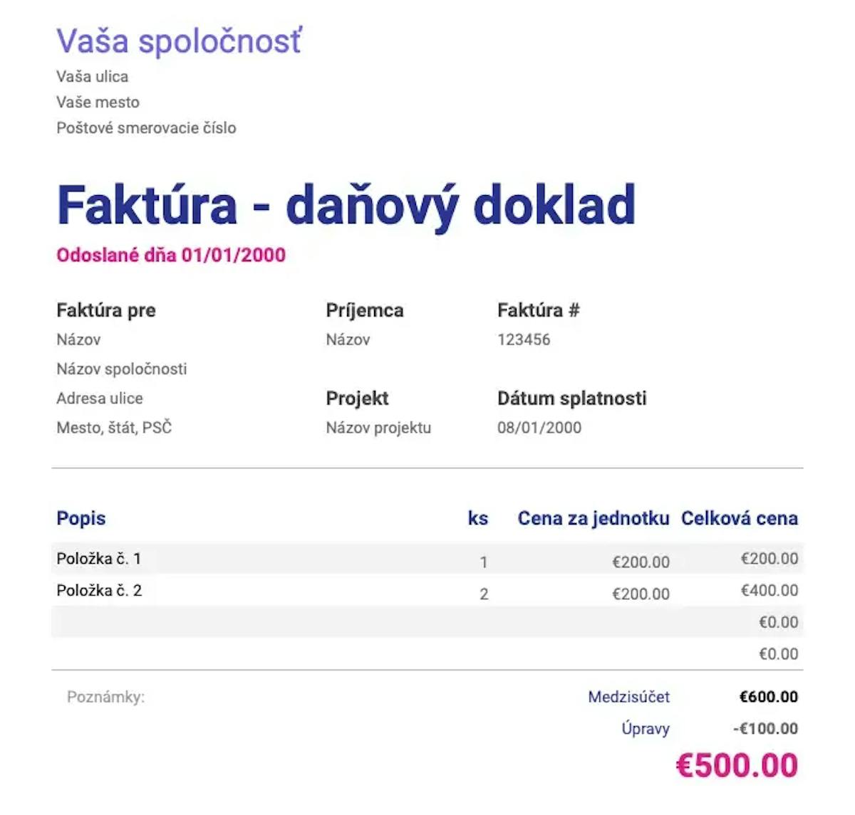 Template document image