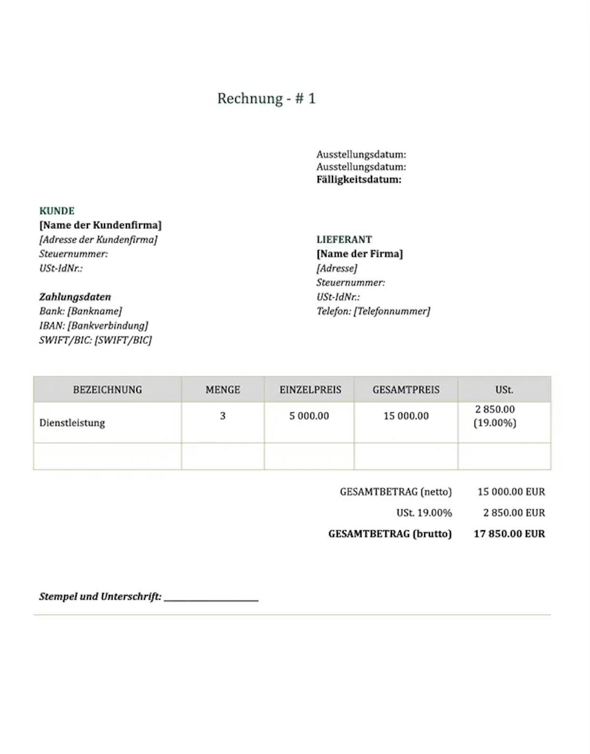 Template document image