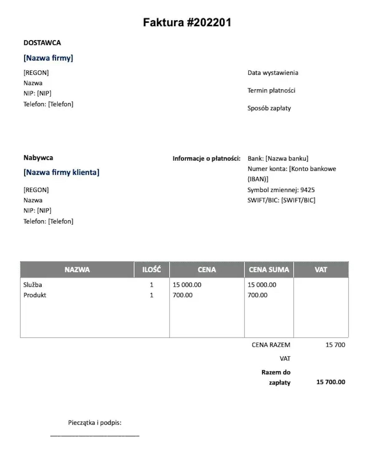 Template document image